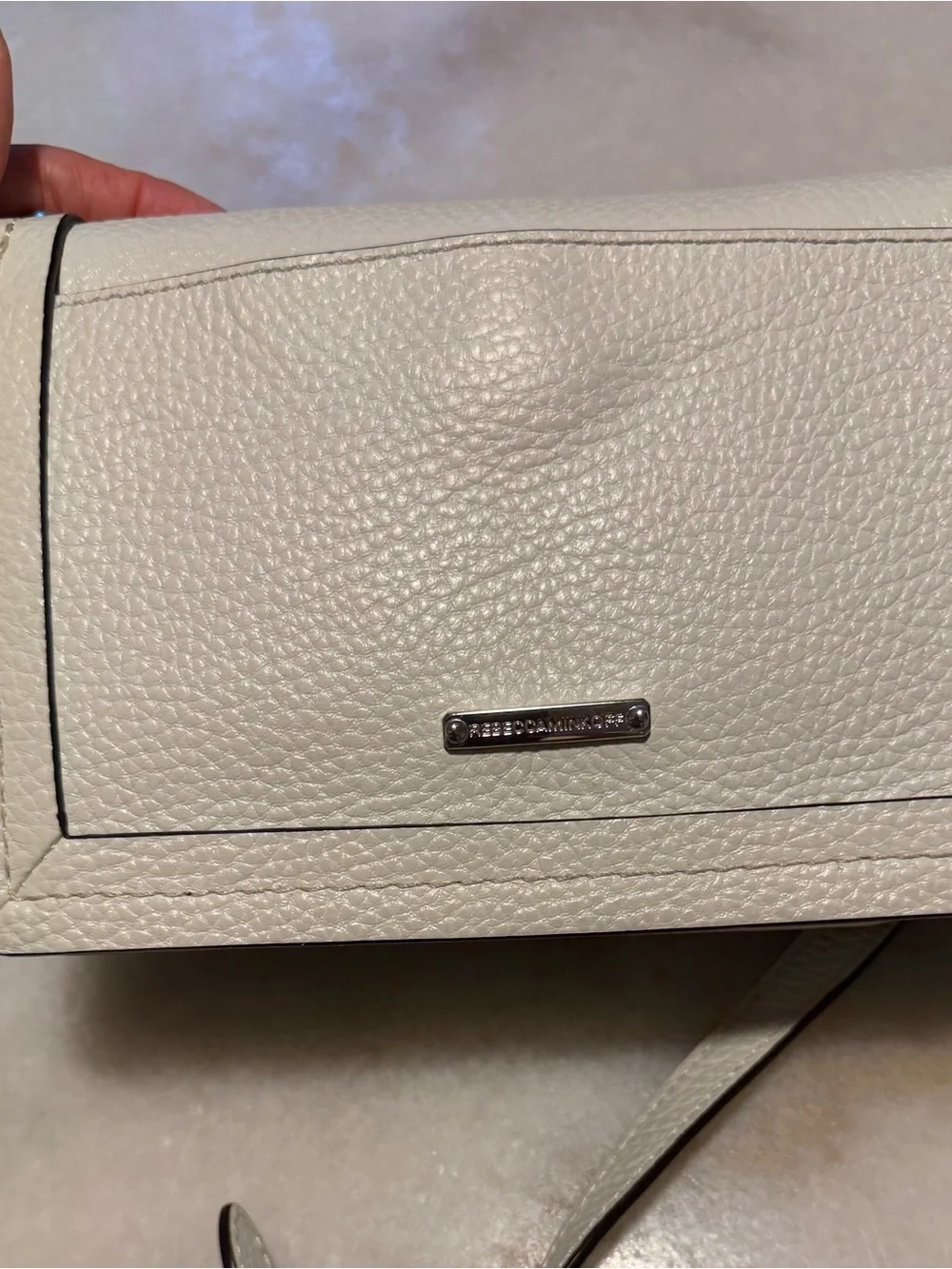 Rebecca Minkoff Pebbled Leather Crossbody Bag with Silver Hardware